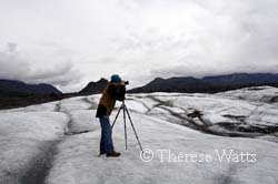 Reid photographing Alaska, mid-summer "really"